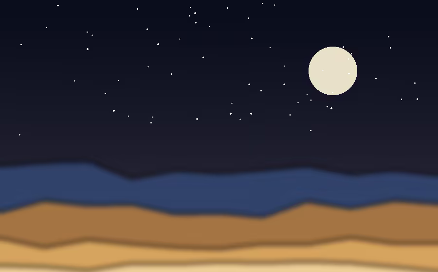 Desert camp under the night sky