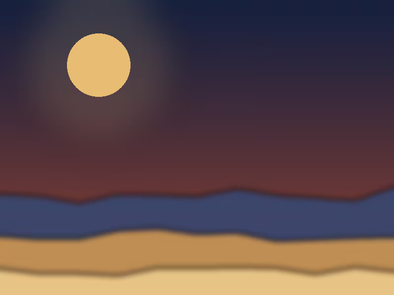 Desert camp tents at dusk