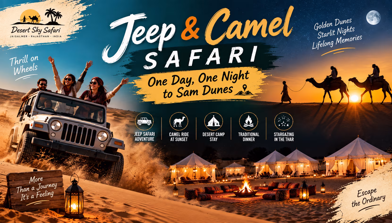 Jeep & Camel Safari: One Day, One Night to Sam Dunes